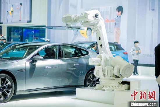 湖南汽车产业加速向新能源转型升级。　长沙车展组委会供图