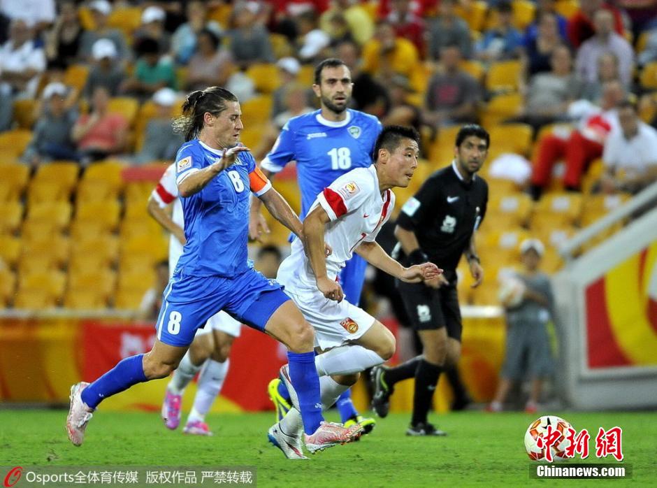 2015亚洲杯小组赛 中国队2:1逆转乌兹别克斯坦