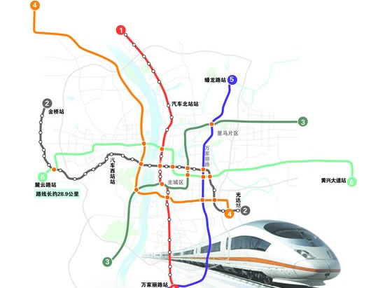 长沙拟建成地铁线网总长约180公里 共6条线\/图